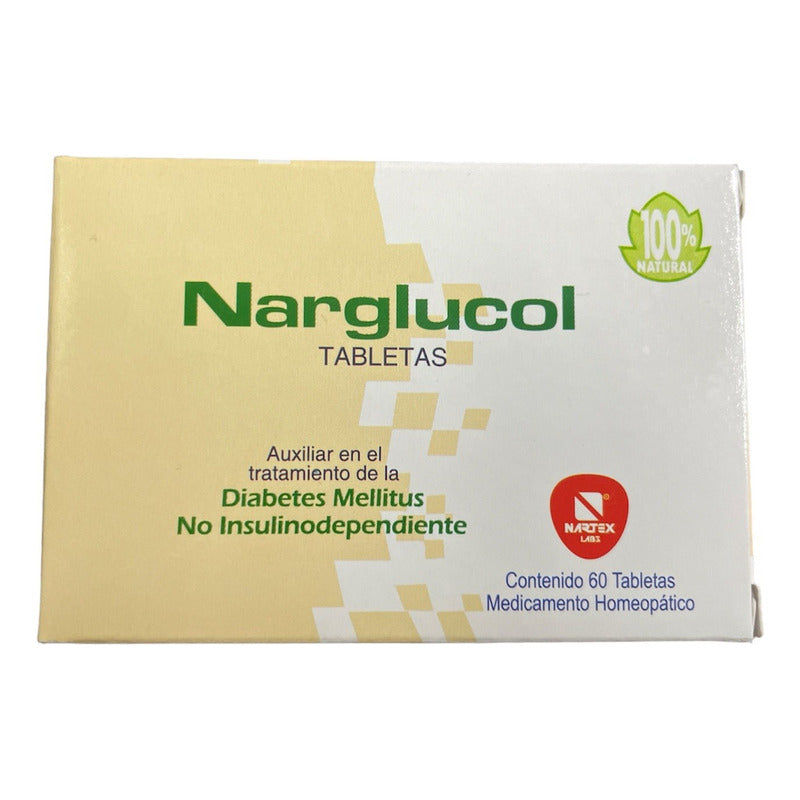 Narglucol Auxiliar Tratamiento Diabetes Mellitus 60 Tabletas Sabor Sin Sabor