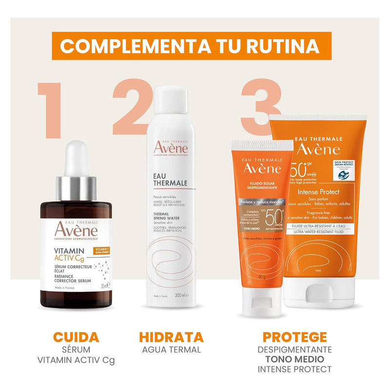 Avène Protector Solar Facial Fluido Mat Perfect Aclarante Fps 70 Tono Medio 40g
