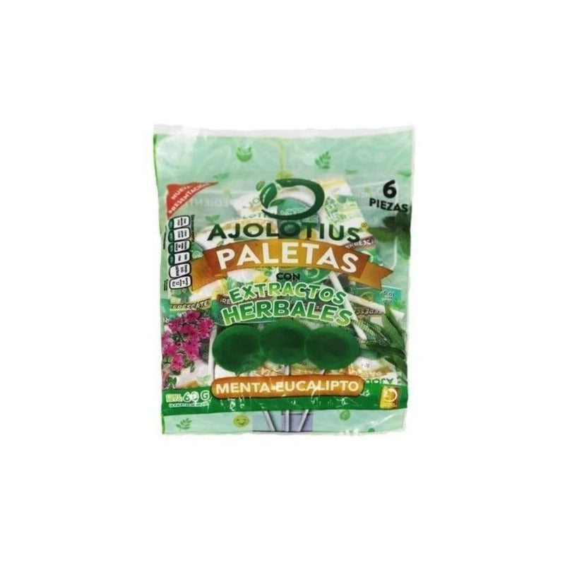 Ajolotius Paletas Herbales Caramelo - Menta-eucalipto - Unidad - 1 - 6 - 10 G (incluye: Es Libre De Gluten)