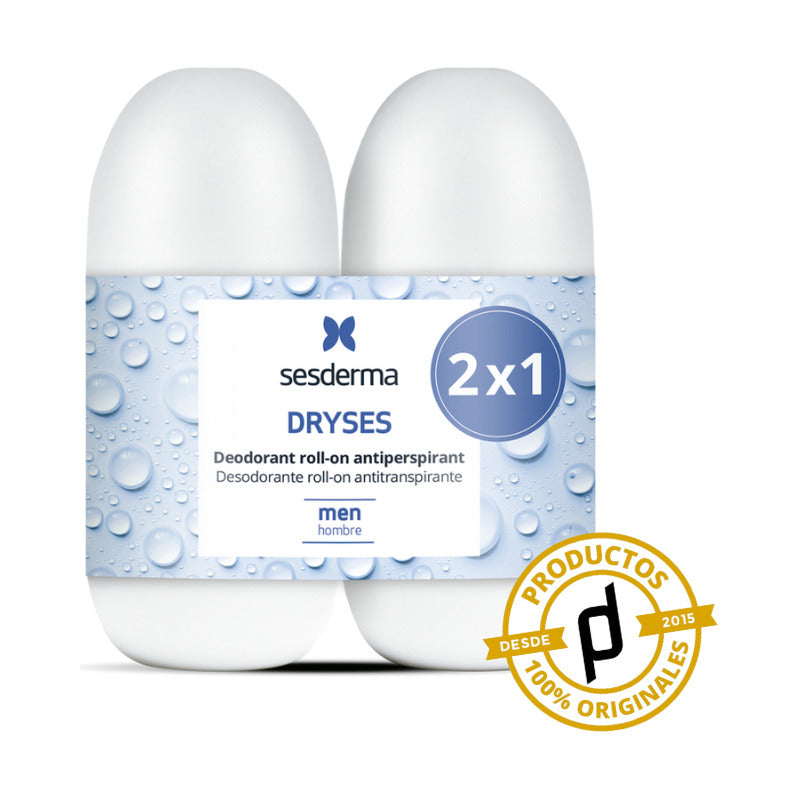 Sesderma 2×1 Dryses Hombre Roll-on Antitranspirante 2x75ml Neutro