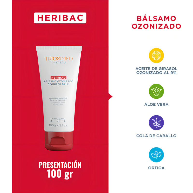 Heribac Bálsamo Ozonizado 100 G - Trioximed By Omanu