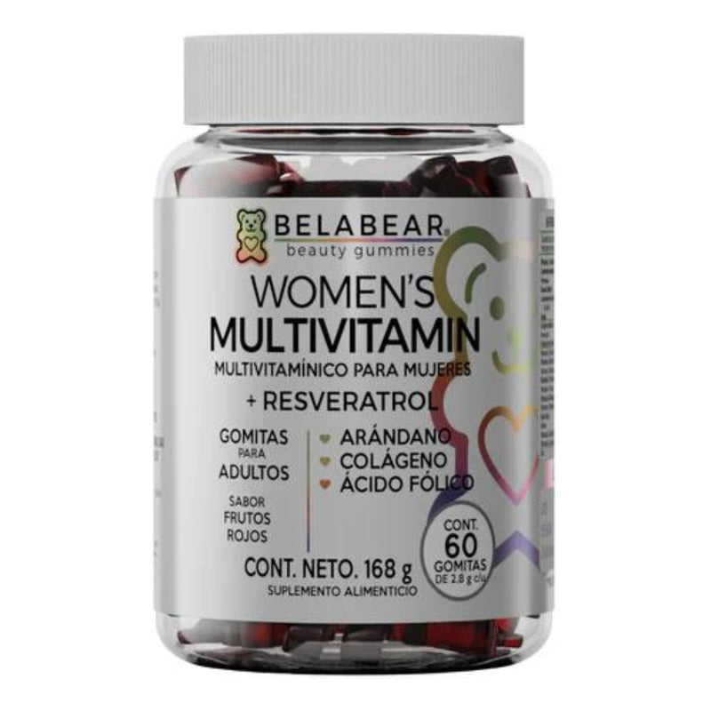 Solanum Multi Vitaminas Mujer Gomitas Sin Gluten Sabor Frutos Rojos 60pz