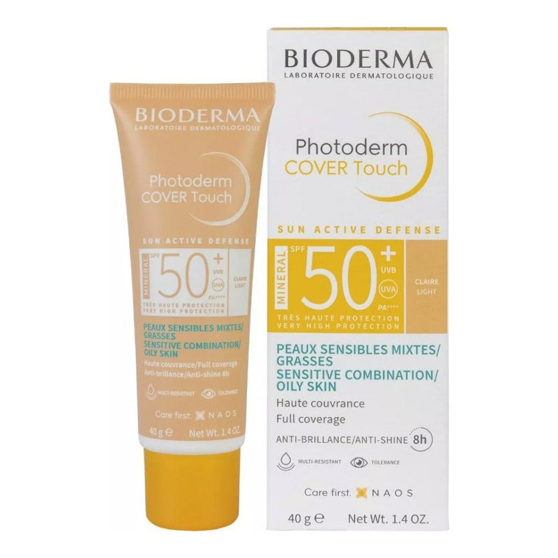 Protector Solar Facial Photoderm Cover Touch Spf 50, Color 3.0 Dorado, 40 Ml, Bioderma
