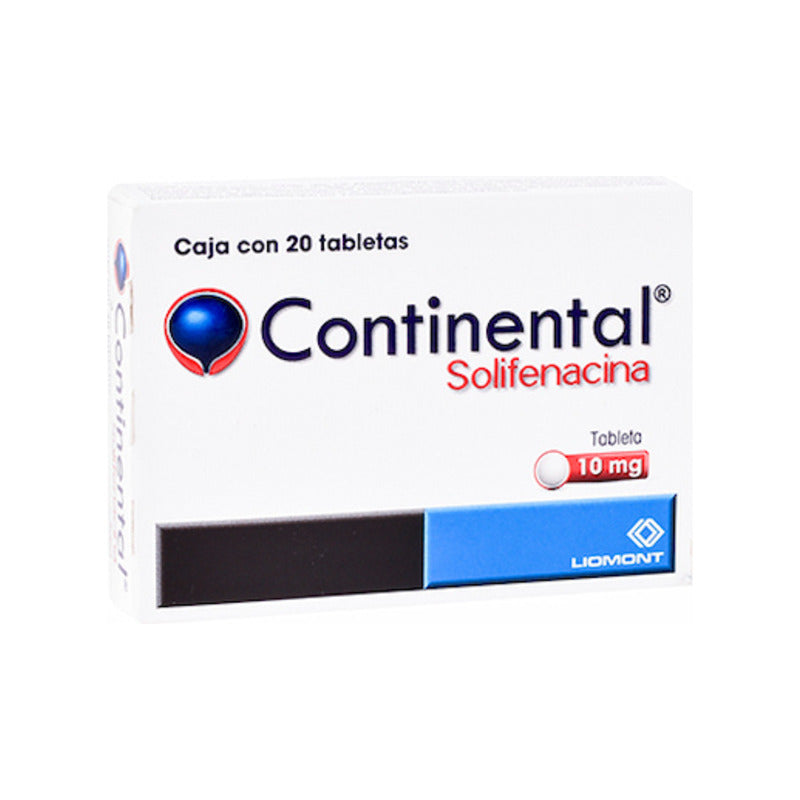 Continental Solifenancina Tabletas 10 Mg, 20 Tabletas
