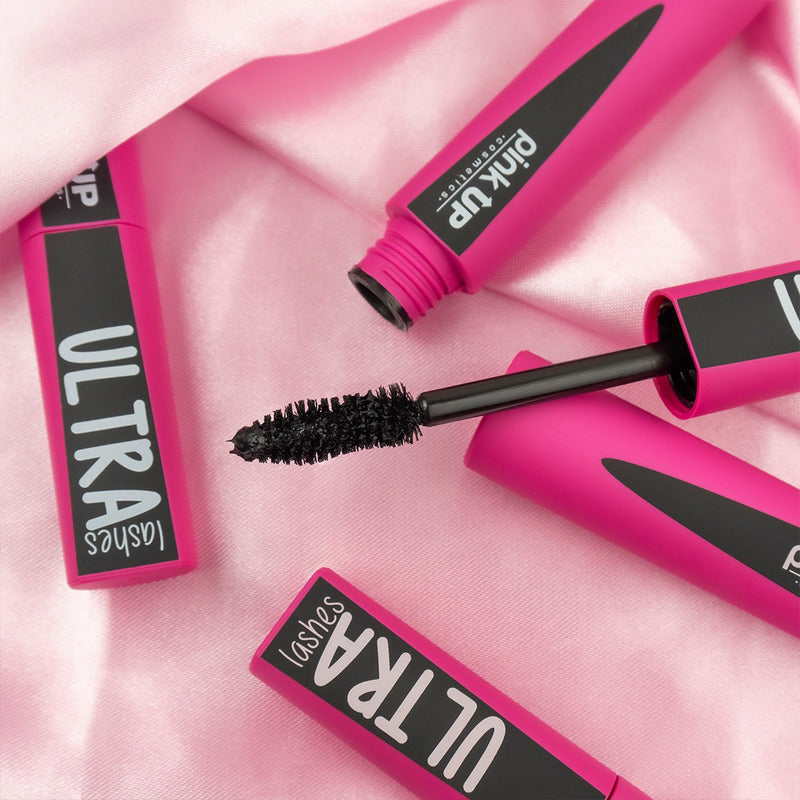 Pink Up Máscara De Pestañas Ultra Lashes Waterproof Negro Intenso