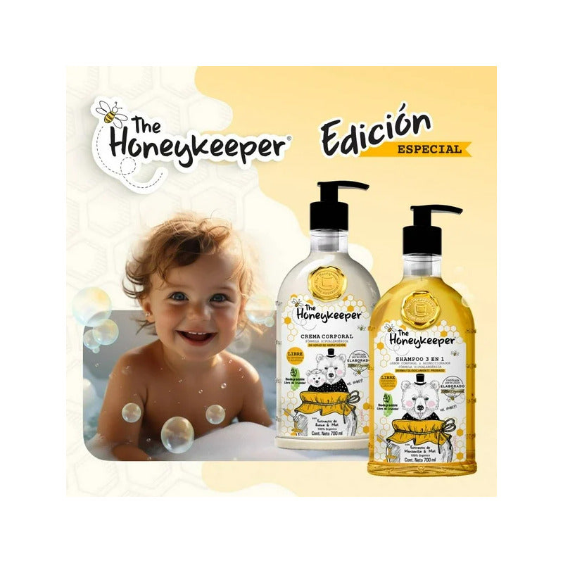 Kit The Honeykeeper Shampoo 3 En 1 Y Crema 700ml C/u