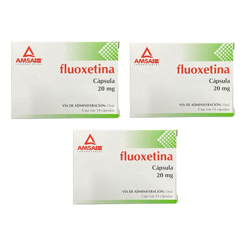 Pack 3 Fluoxetina Cápsula 20 Mg 14 Cps