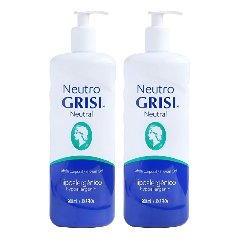 Pack 2 Jabón Corporal Hipoalergenico Grisi Neutro 900ml