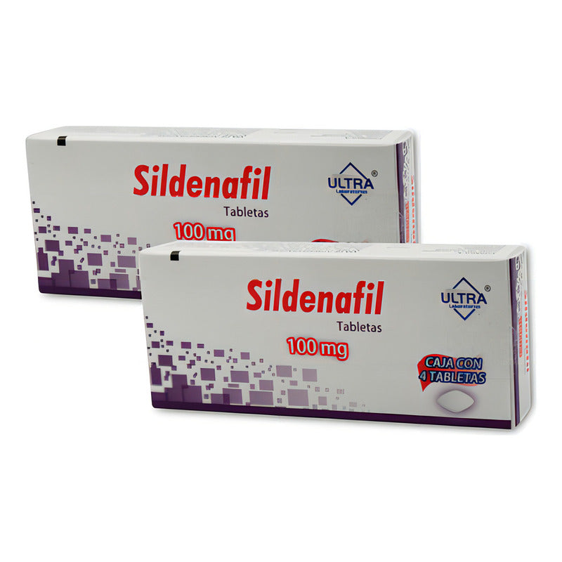 Sildenafilo Tableta 100 Mg, 4 Tabletas (2x1)