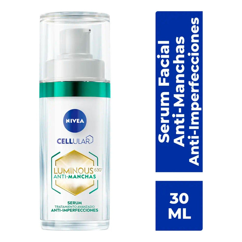 Nivea Luminous 630 Sérum Antimanchas Antiacné, Uso Día Y Noche, Piel Grasa, 30ml