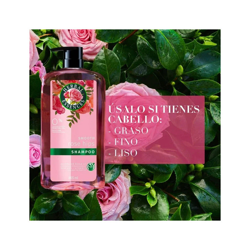 Shampoo Herbal Essences Smooth Rose Hips 865 Ml