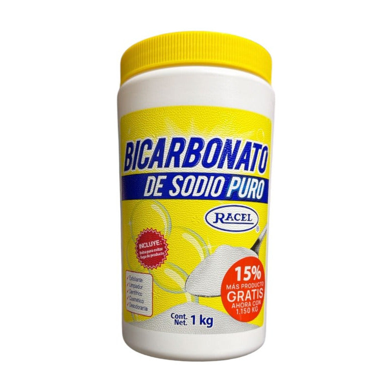 Bicarbonato De Sodio Puro Multiusos Racel Bote De 1 Kg