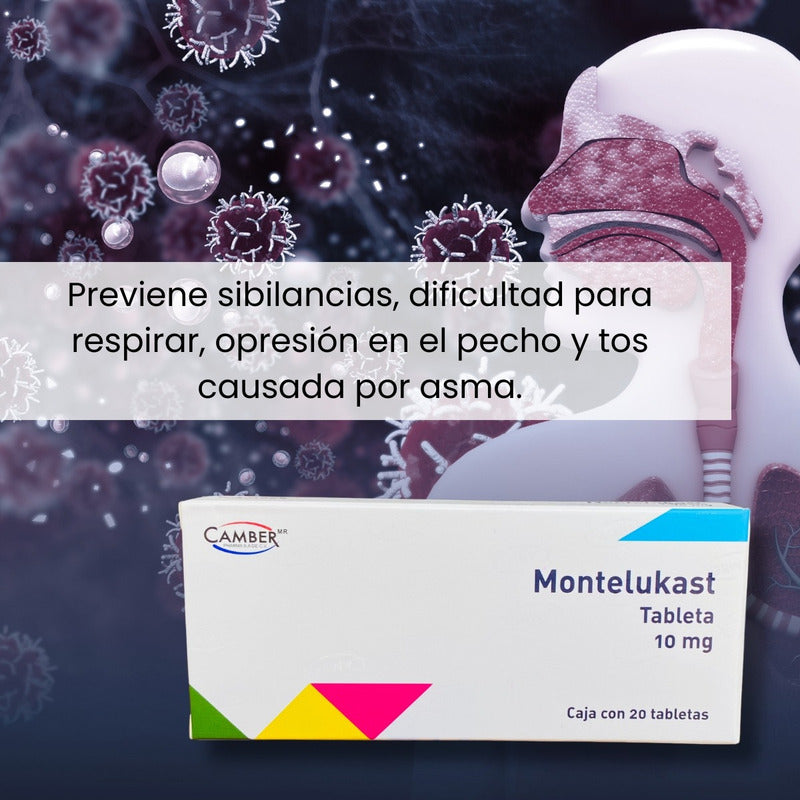 Montelukast Camber Caja De 5 Mg Con 30 Tabletas Masticables