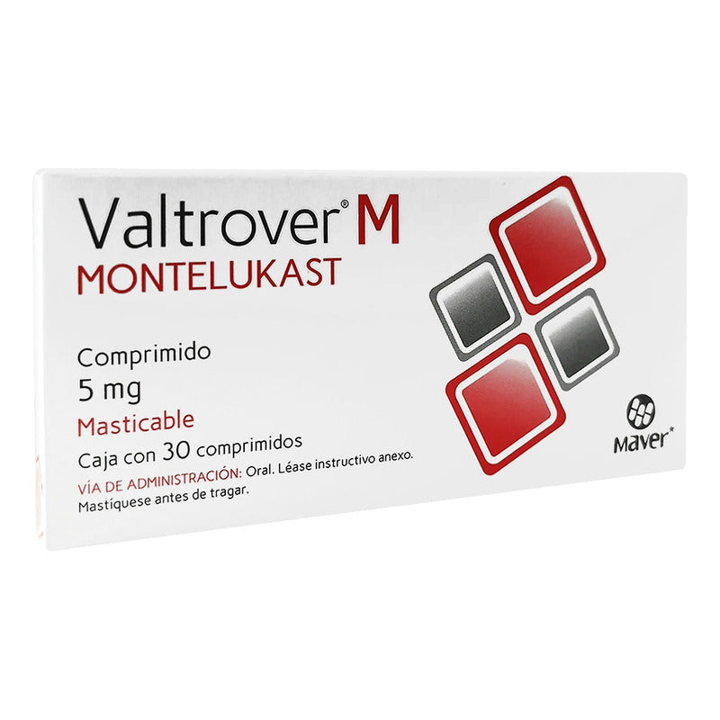 Valtrover M Montelukast Caja Con 30 Comprimidos Masticables
