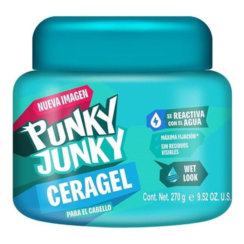 Cera Gel Para Cabello Punky Junky Efecto Húmedo 270g