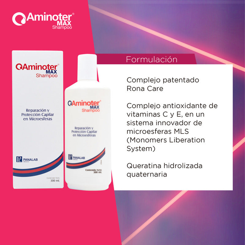 Aminoter Max Shampoo Vitamina C Y E Reparación 300ml