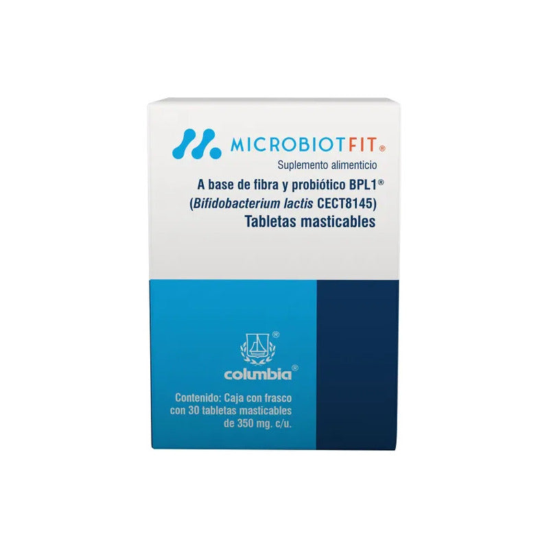 Microbiot Fit 30 Tabletas Masticables Sabor Sin Sabor