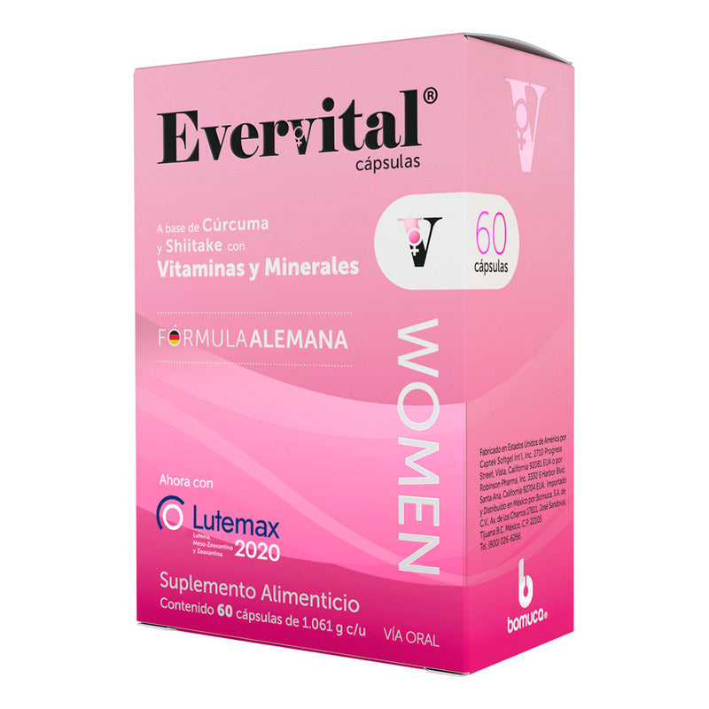 Bomuca Evervital Women 60 Cápsulas Sin Sabor