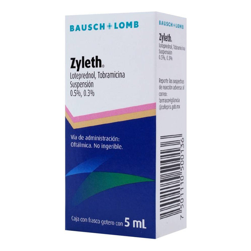 Zyleth Suspensión Oftálmica 5 Mg/3 Mg/ml, 1 Frasco Gotero 5 Ml