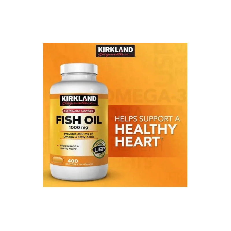Aceite De Pescado Concentrado Kirkland Signature 1000mg 400 Cápsulas