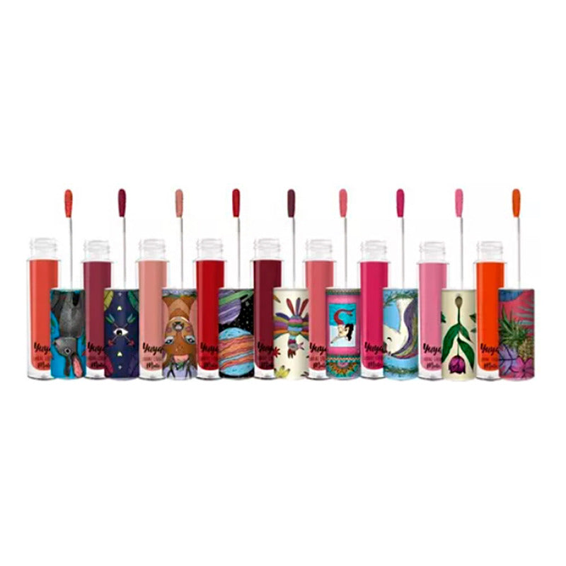 Labial Líquido Mate Yuya Coral Claro Bonita Larga Duración