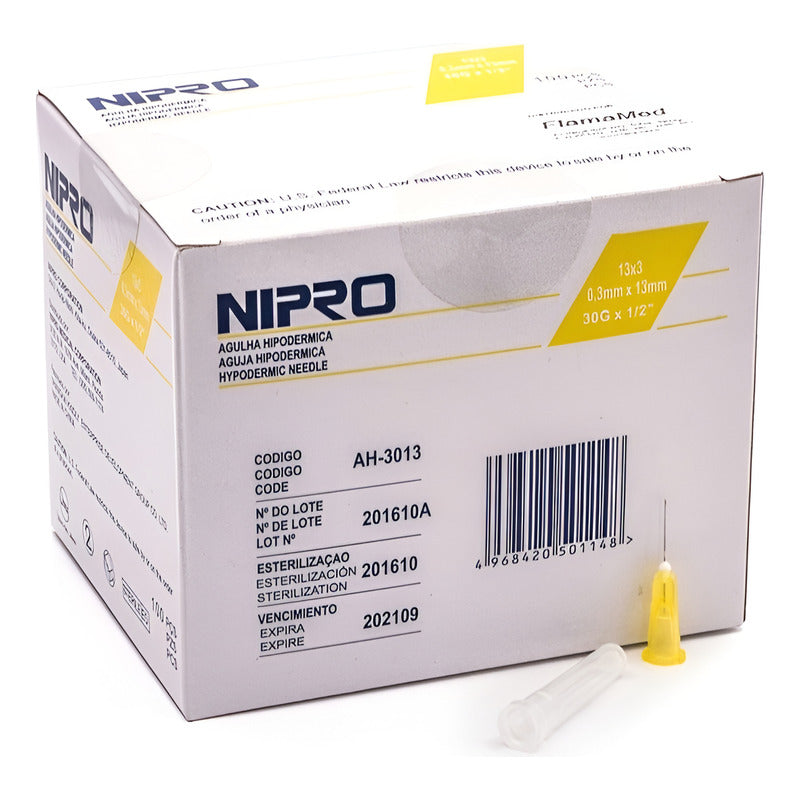 Aguja Hipodermica 30g X 1/2  | 21g X 1 1/2  Nipro 30 Ml