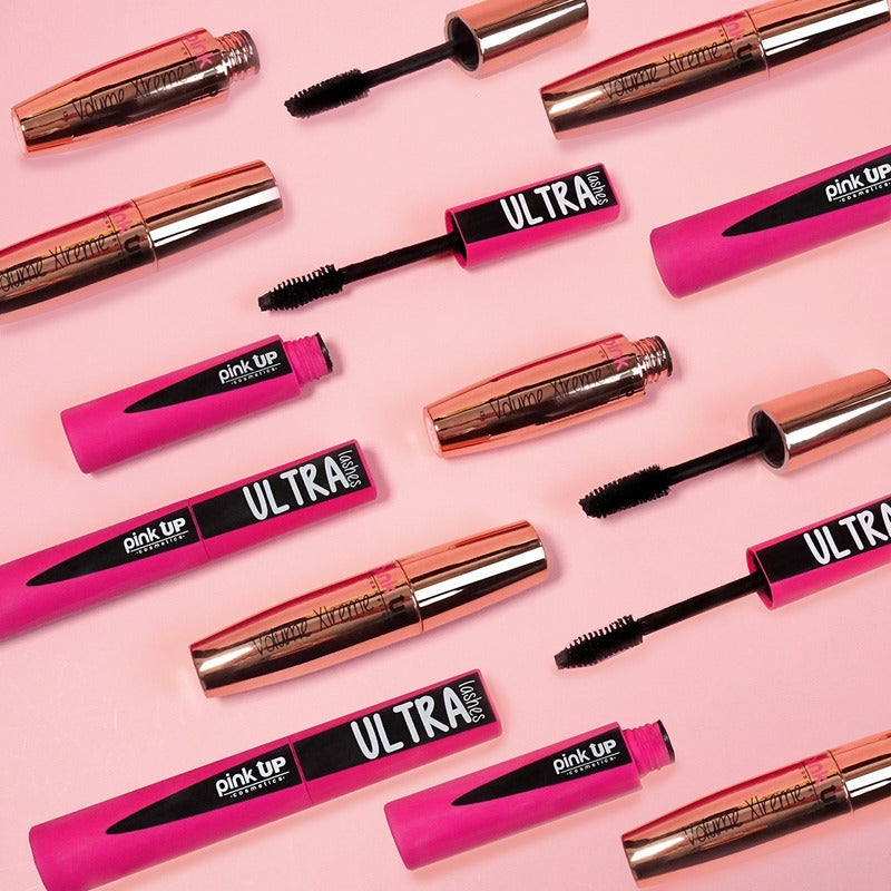 Pink Up Máscara De Pestañas Ultra Lashes Waterproof Negro Intenso