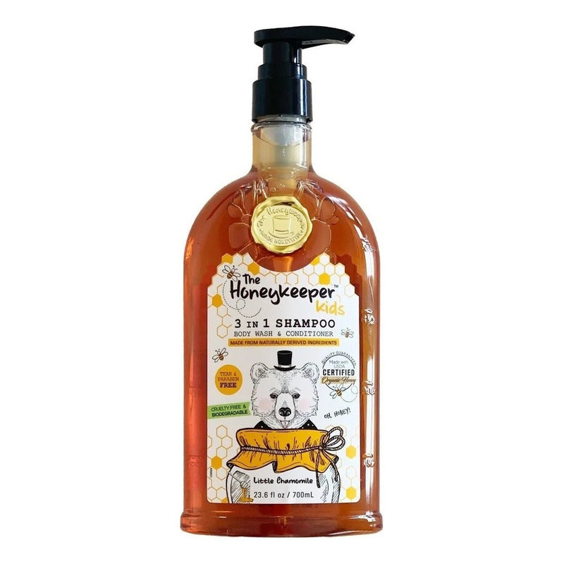 Shampoo Para Bebes Y Niños Miel Organica Y Manzanilla 700 Ml The Honeykeeper