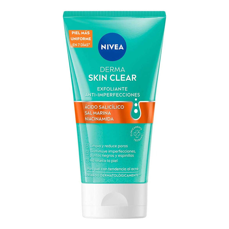 Exfoliante Anti-imperfecciones Derma Skin Clear 150ml Nivea Con Tendencia Al Acné Día/noche