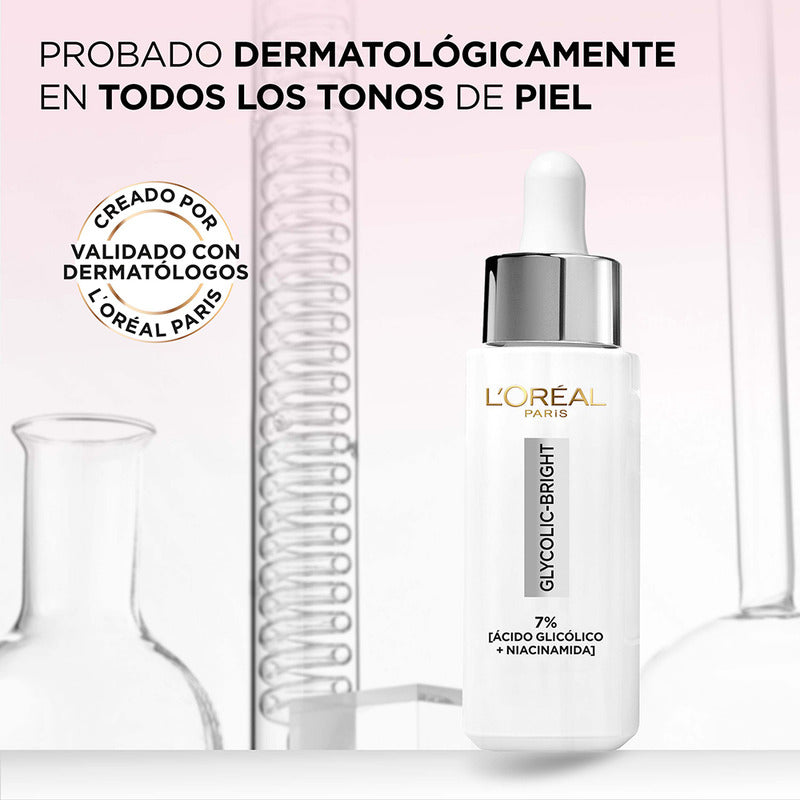 Sérum Anti-manchas Glycolic Bright De L'oréal Paris Todo Tipo De Piel Día/noche
