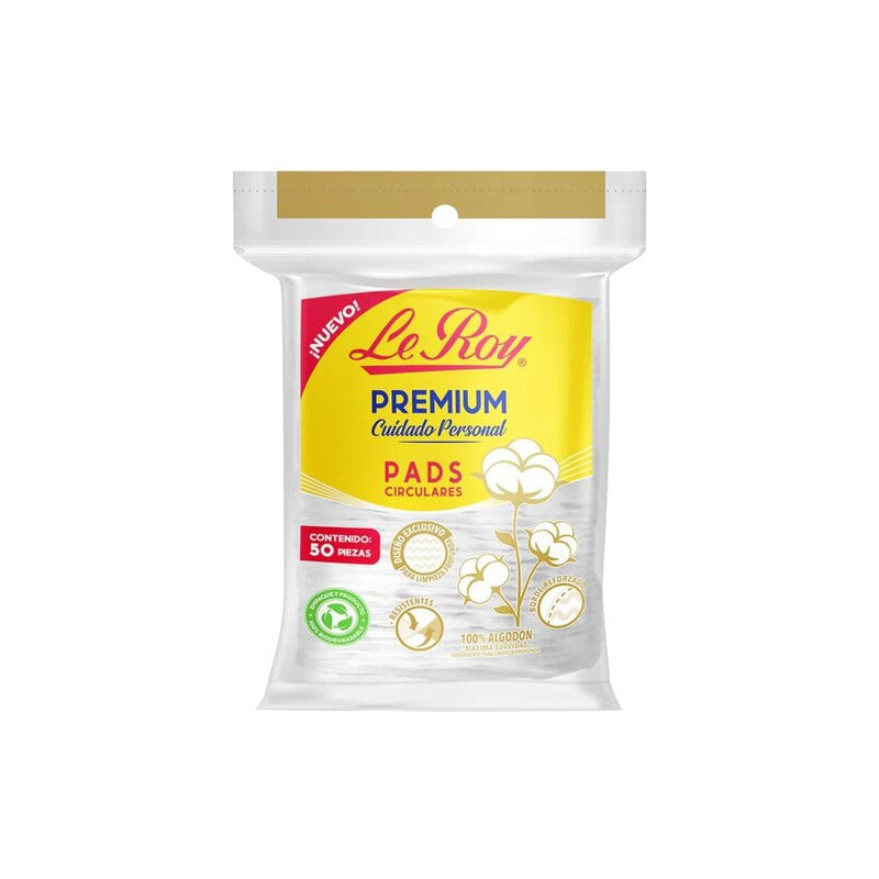 Le Roy Pads Circulares 100% 50 Piezas