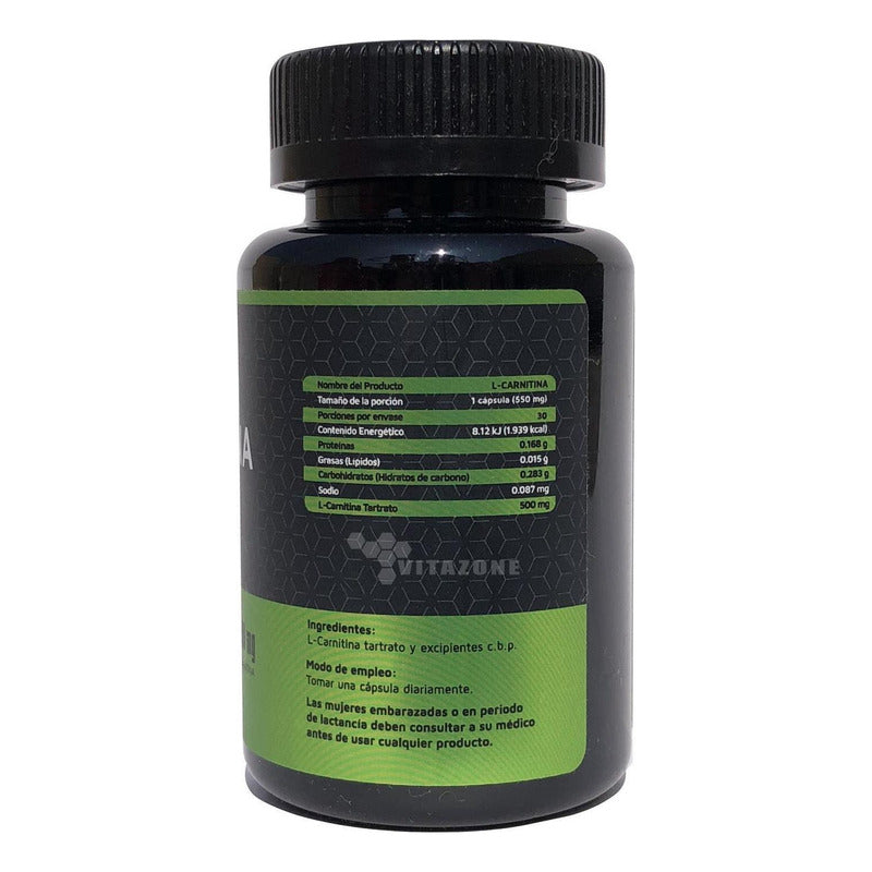 L-carnitina 500 Mg 30 Cápsulas High Power Sin Sabor