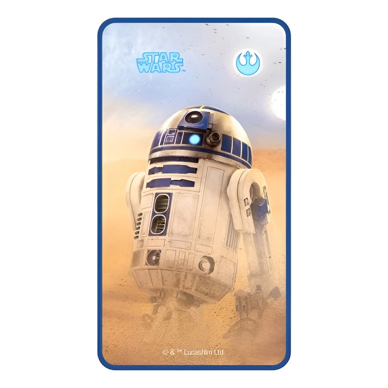 Power Bank R2d2 De 4500 Mah Con 2 Salidas Usb  Azul
