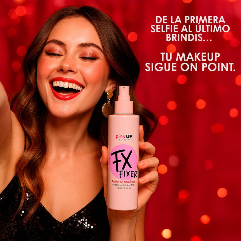 Fijador De Maquillaje Pink Up Fx Larga Duración
