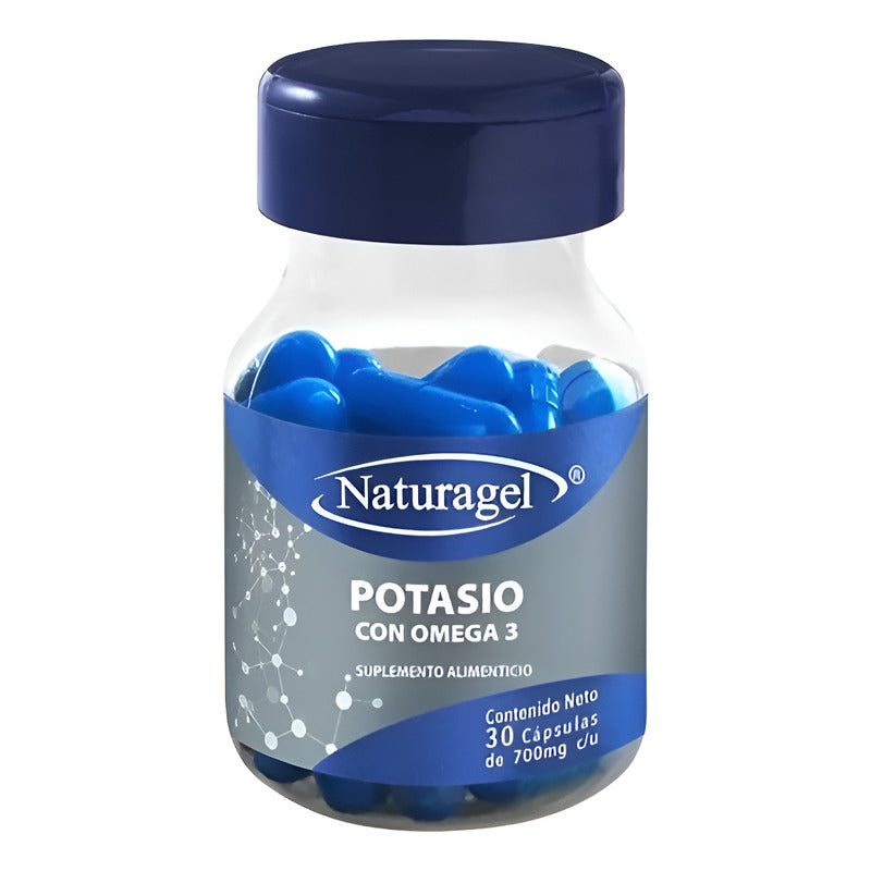 Naturagel Potasio + Omega 3 30 Cápsulas Sin Sabor Sin Sabor