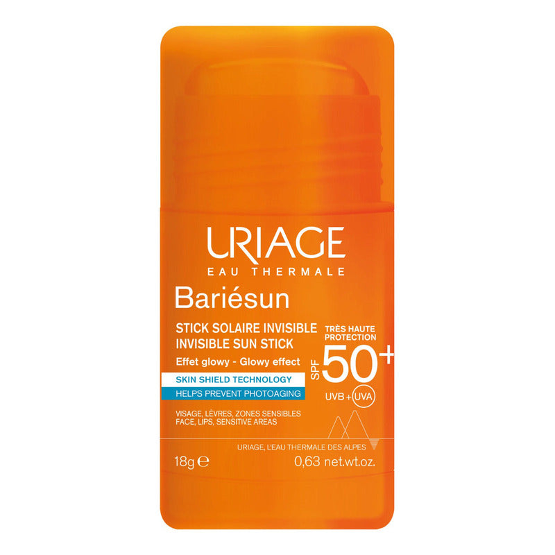 Uriage Bariesun Stick Solar Invisible Spf 50+ En Barra 18gr, Producto Viral  Glow On The Go