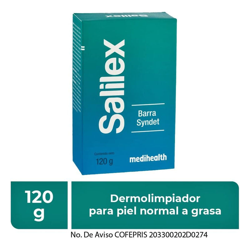 Salilex Barra Limpiadora Facial Dermolimpiador Libre De Jabón Para Piel Grasa