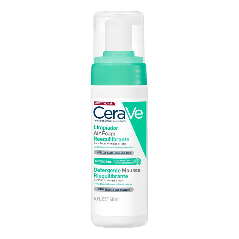 Cerave Limpiador Air Foam Reequilibrante 148 Ml Día/noche Normal A Mixta