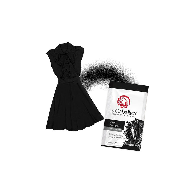 El Caballito Colorante Para Ropa Negro Elegante 20g