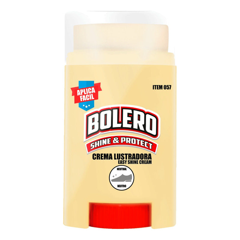Bolero Crema Lustradora Aplica Fácil Zapato Piel Neutro 50ml