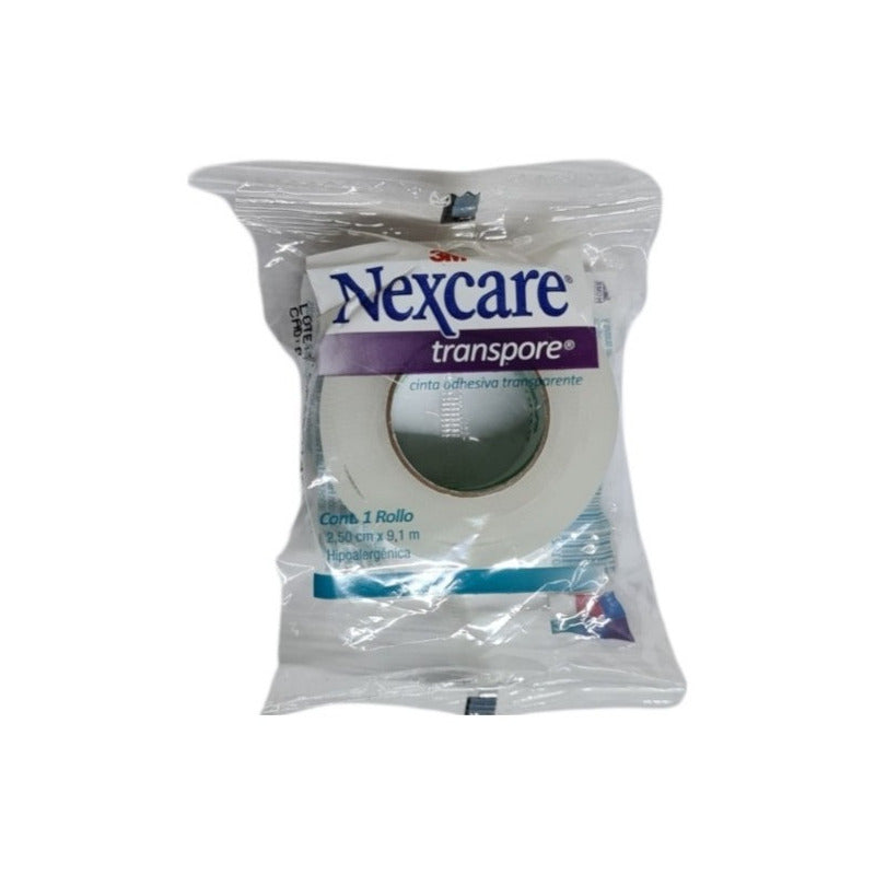3 Cintas  Transpore Transparente  Nexcare 3m 2.50 Cm X 9.1 M