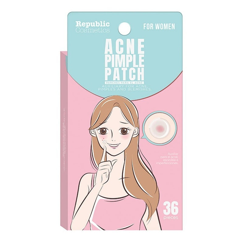 Parches Auxiliar De Acne Elimina Puntos Negros Mujer 36 Pcs Tipo De Piel Mixta