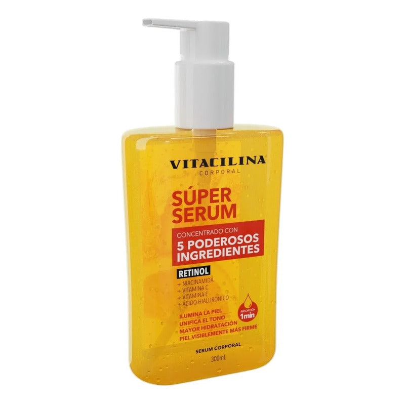 Vitacilina Super Serum Corporal  Con Retinol 300ml Todo Tipo De Piel Día/noche