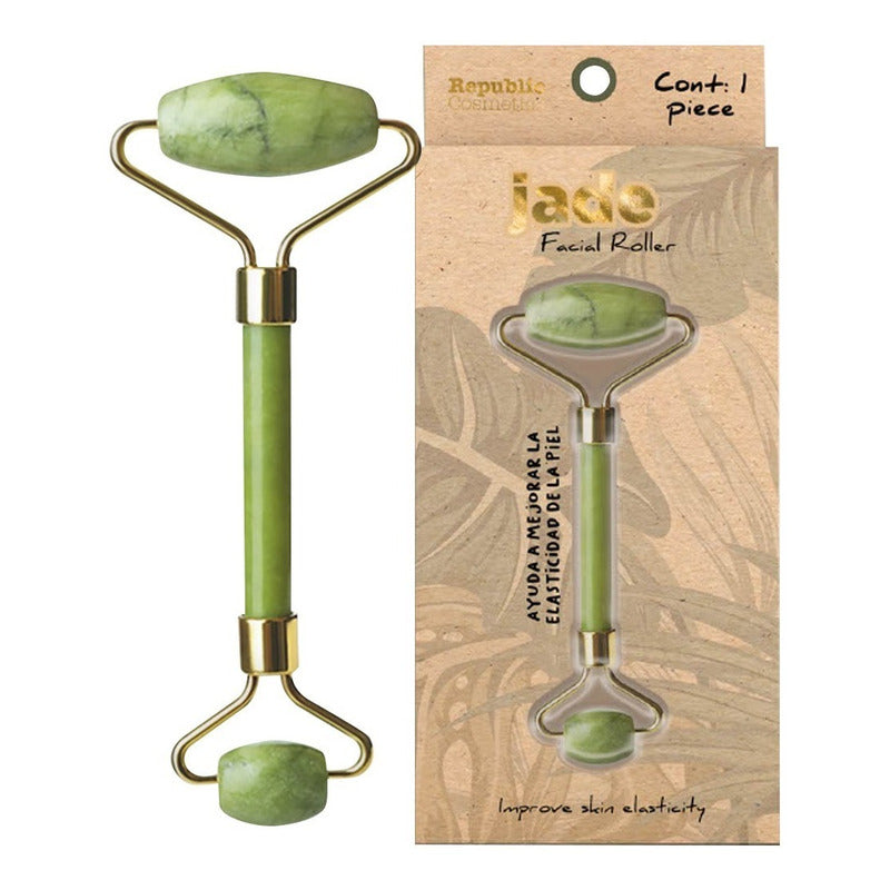 Jade Roller Rodillo De Masaje Facial Antienvejecimiento