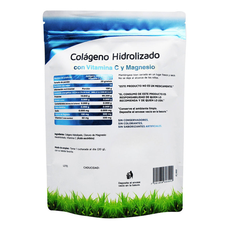 Colágeno Hidrolizado Vitamina C Y Magnesio De Vidanat Sabor Sin Sabor