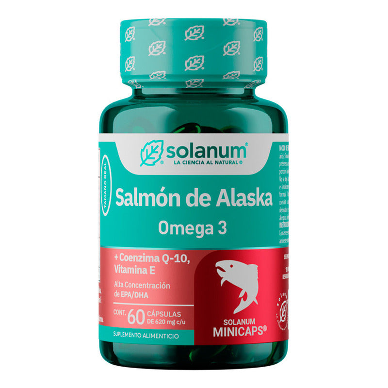 Salmon De Alaska Omega 3 Coezima Q10 60 Minicaps Solanum
