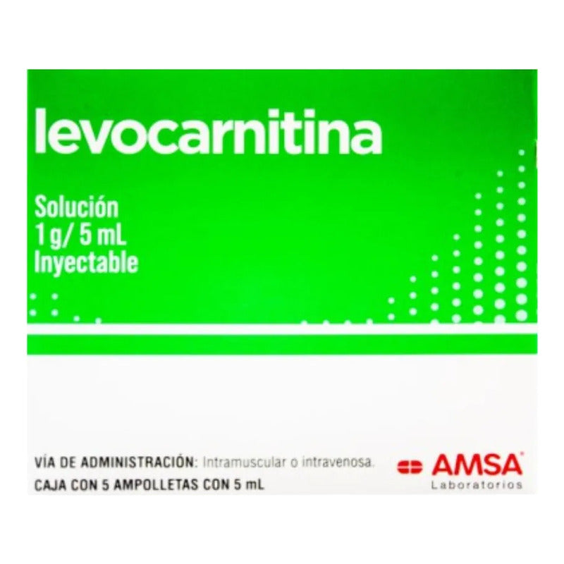 Amsa Levocarnitina 1g/ 5ml Inyectable