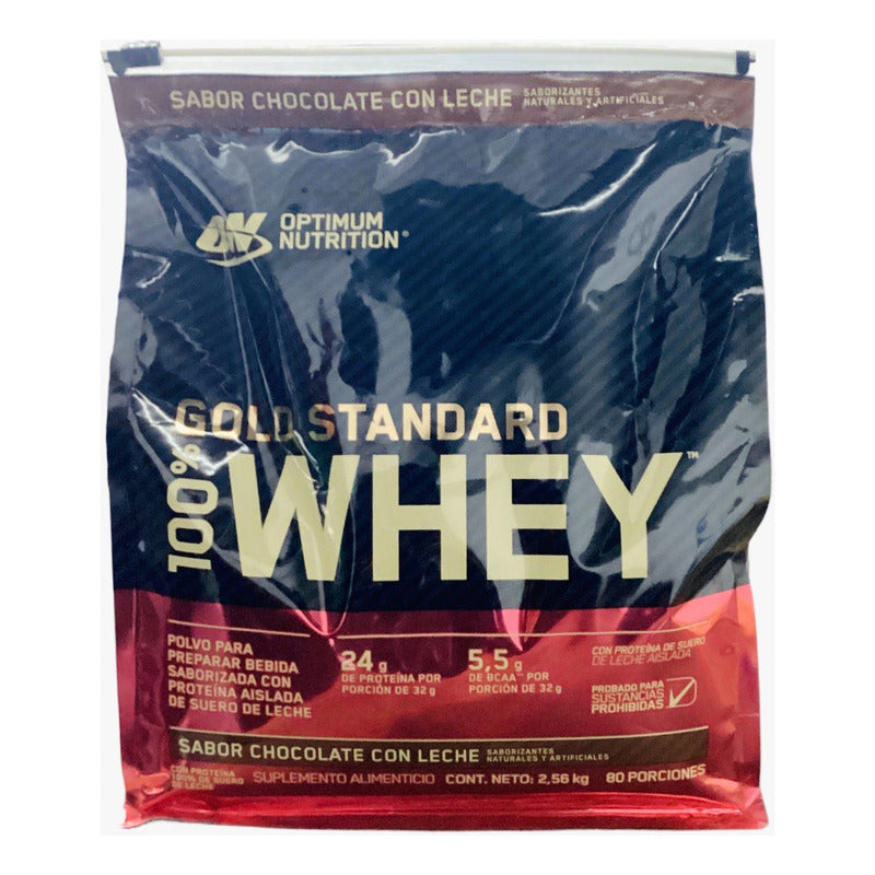 Gold Standard 100% Whey Proteína Suero De Leche 2.56kg Sabor Chocolate Con Leche