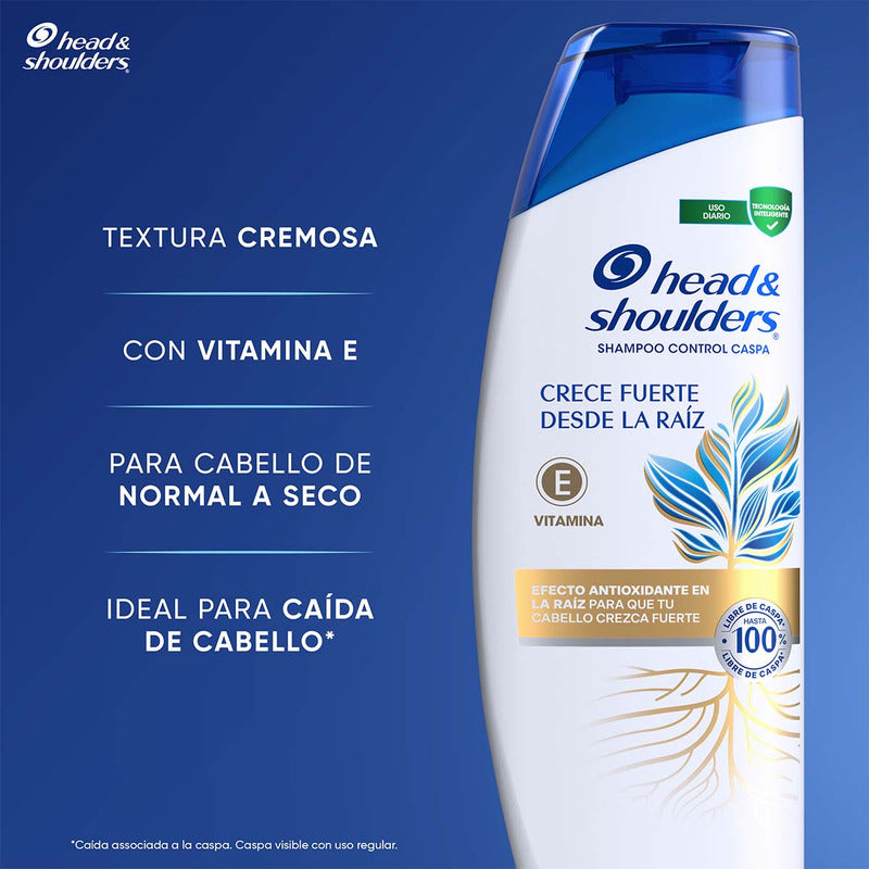 Shampoo Head & Shoulders Crece Fuerte Desde La Raíz 650 Ml