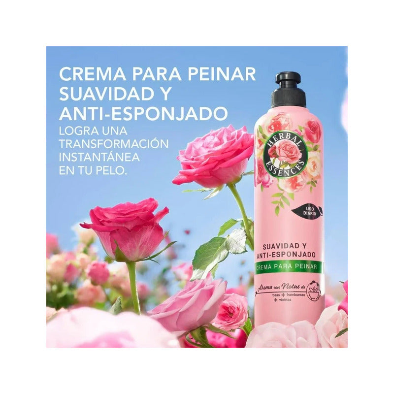 Herbal Essences 3pzas Crema Para Peinar Anti-esponjado300ml